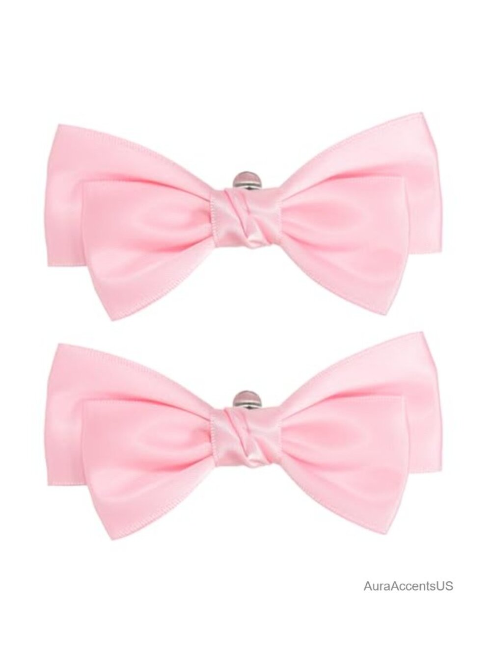 Satin Bow Shoe Clips Set of 2 Detachable Elegant Decorative Charms